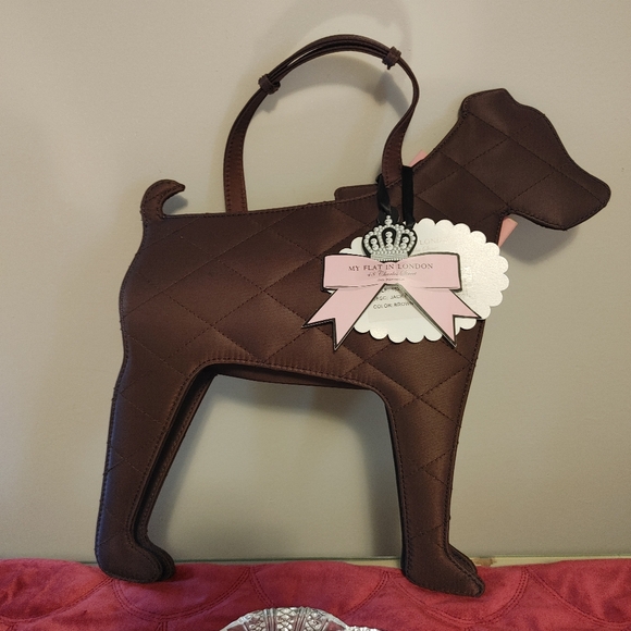 Vintage My Flat On London Jack Russell bag - Picture 2 of 5